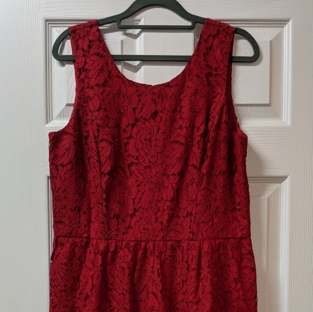 Loft Red Lace Dress